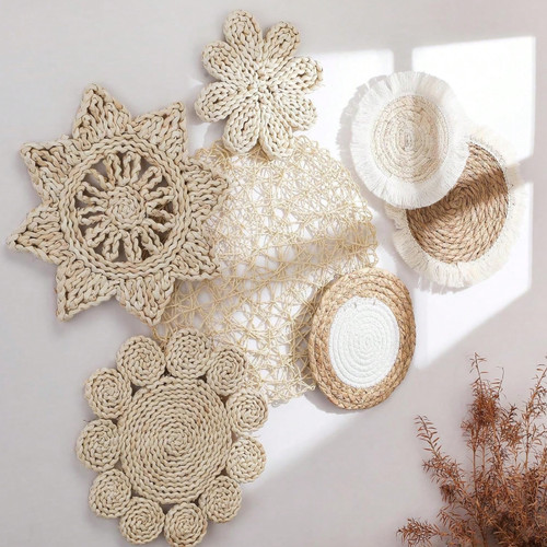 Boho wall basket decor set - basket,