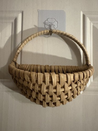 Woven wicker wall hanging - wall,