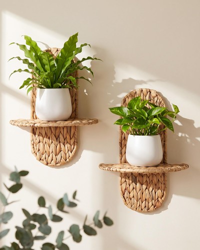 Couesy set wicker wall - of, 2