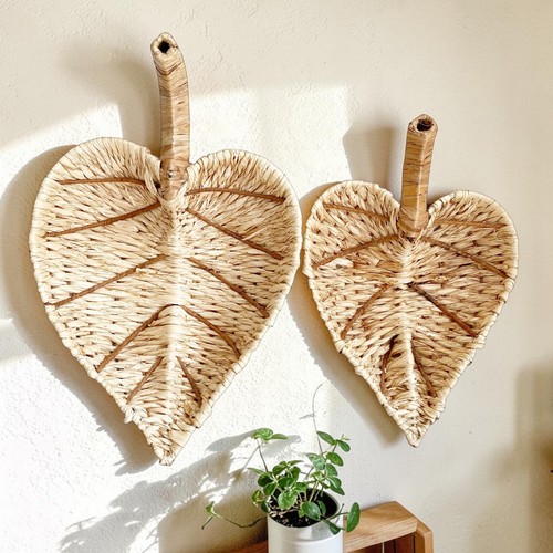 Boho rattan wall basket - rattan,